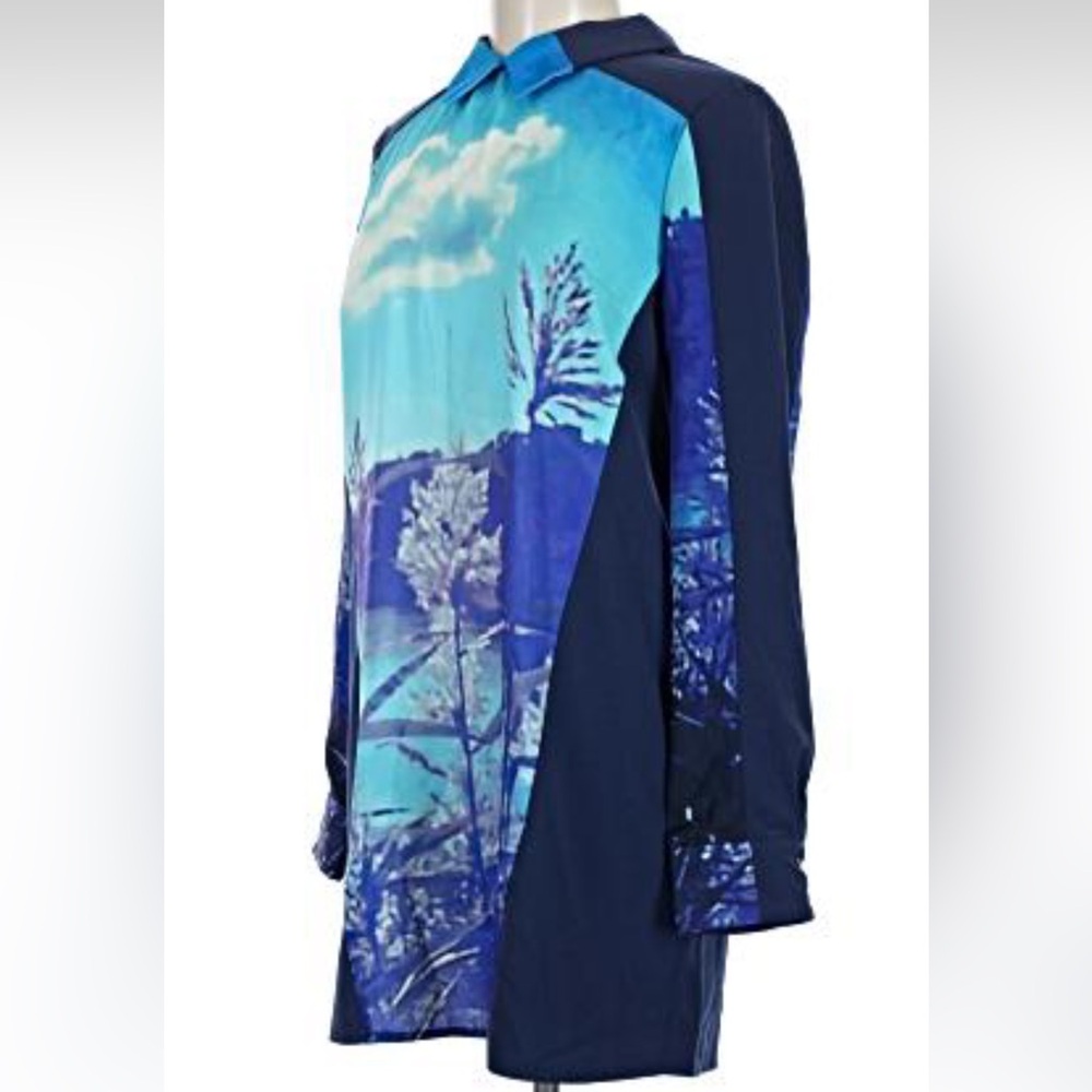 NWT Finders Keepers Blue Long Sleeve Dress - Picture 5 of 6